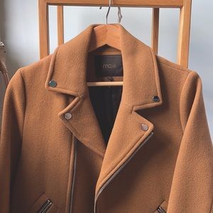 Maje wool coat in caramel. EU size 36